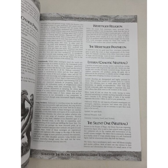 Slaves Of The Moon Essential Guide to Lycanthropes Rages of Legend d20 2004 Good - Picture 8 of 12